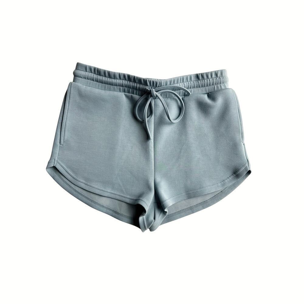 BuffBunny Collection Womens Green Drawstring Shorts 1.5” Inseam Size Small